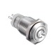 16MM 6V/12V/24V/110V/220V Waterproof Self Reset Stainless Steel Metal Button Switch With White LED Light