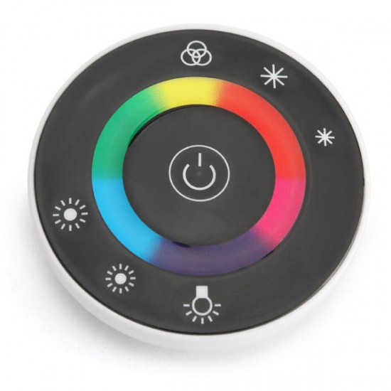 18A 12-24V Touch Screen LED Round RGB Strip RF Controller For RGB Strip Lights 18A 12-24V Touch Screen LED Round RGB Strip RF Controller For RGB Strip Lights