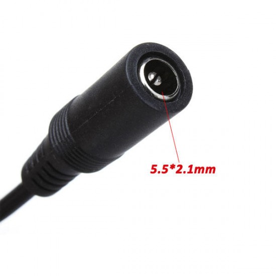 1M 5.5X2.1mm Female Adapters DC Power Extension Connector Cable