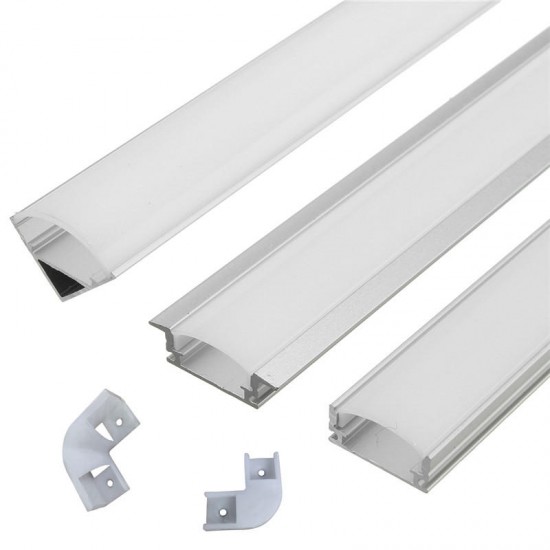 1M U/V/YW Shape Aluminum Channel Holder For LED Strip Light Bar Under Cabinet Lamp