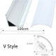 1M U/V/YW Shape Aluminum Channel Holder For LED Strip Light Bar Under Cabinet Lamp