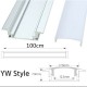 1M U/V/YW Shape Aluminum Channel Holder For LED Strip Light Bar Under Cabinet Lamp