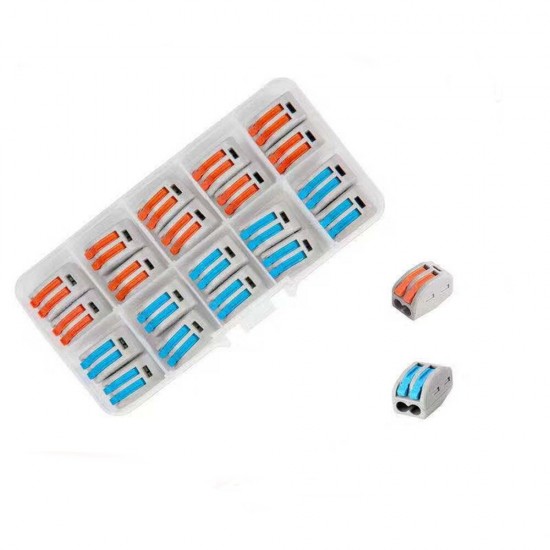 20PCS 2Pin PCT-212 Mini Fast Wire Connectors Universal Compact Wiring Push-in Terminal Block