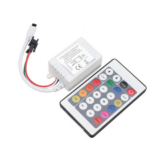 24 Key LED RGB IR 1000 Pixels Remote Controller For WS2812B WS2811 Strip Light Module Lamp DC12V 24 Key LED RGB IR 1000 Pixels Remote Controller For WS2812B WS2811 Strip Light Module Lamp DC12V