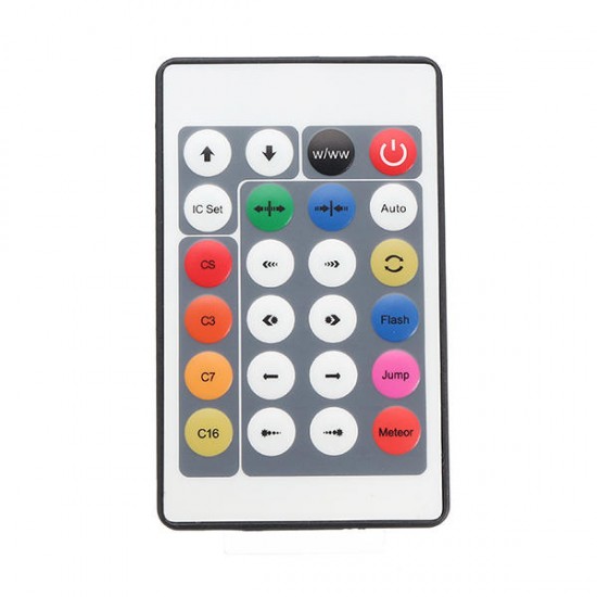 24 Key LED RGB IR 1000 Pixels Remote Controller For WS2812B WS2811 Strip Light Module Lamp DC12V