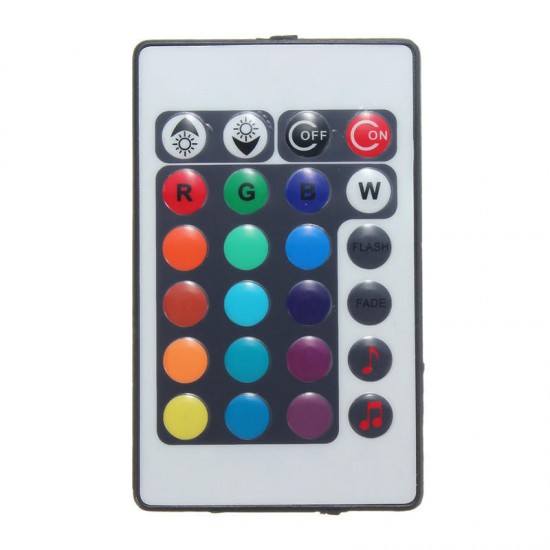 24 Keys RGB LED Strip Music Sound 3 Channel IR Remote Controller Dimmer DC12-24V
