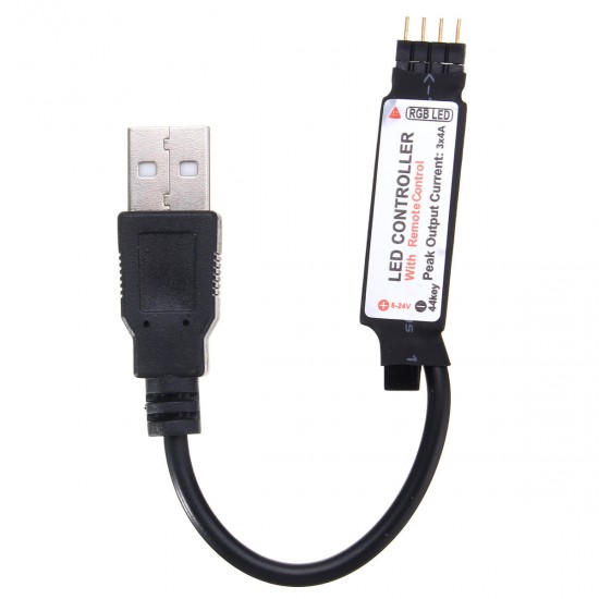 24 Keys USB LED Controller with Remote Control for DC5V 5050 RGB Strip Light