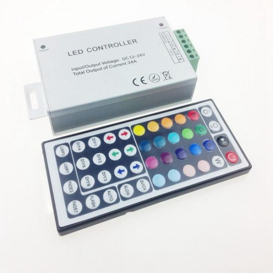 24A RGB LED 44 Key IR Remote Controller for Strip Light DC12-24V