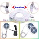 2M 5Pin RGBW Extension Cable Cord Wire + 4PCS Needle Connectors for 5050 3528 RGB RGBW LED Strip light