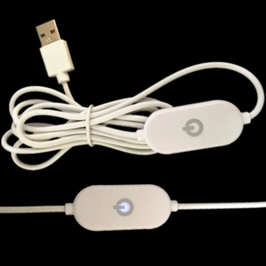 2M USB Touch Dimmer Light Switch Power Supply for LED Strip Table Desk Lamp DC5V