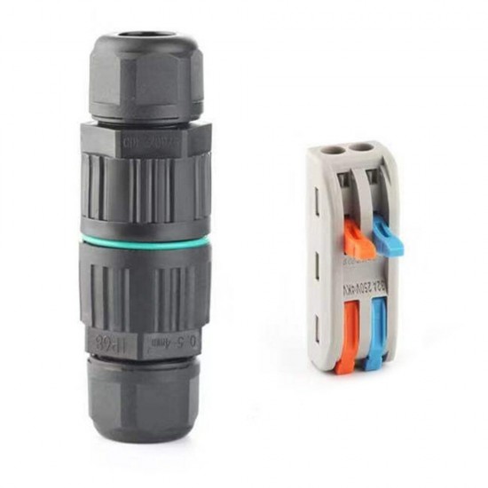 2Pin Wire Quick Connector PCT-222 Plug-in Universal Compact Terminal Block with IP68 Waterproof I Shape Connector