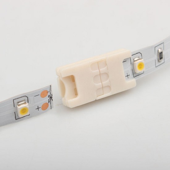 2pin 8mm Solderless Connector for 3528 2835 Single Color LED Strip