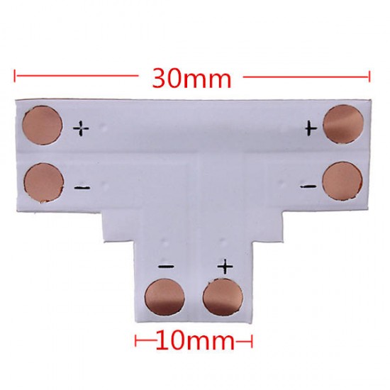 2pin LED Connector T Shape Corner For 10mm 5050 LED Strip Light