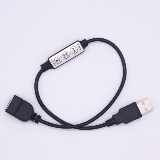 3 Keys USB Male and Female LED Dimmer Controller for Single Color Strip Light DC5-24V 3 Keys USB Male and Female LED Dimmer Controller for Single Color Strip Light DC5-24V