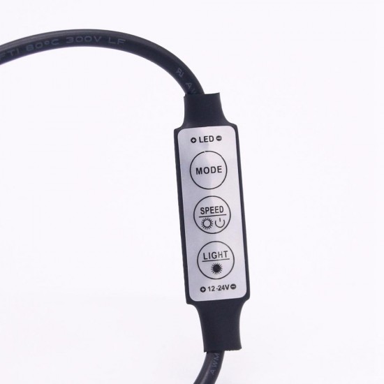 3 Keys USB Male and Female LED Dimmer Controller for Single Color Strip Light DC5-24V 3 Keys USB Male and Female LED Dimmer Controller for Single Color Strip Light DC5-24V