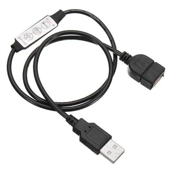 3 Keys USB Male and Female LED Dimmer Controller for Single Color Strip Light DC5-24V 3 Keys USB Male and Female LED Dimmer Controller for Single Color Strip Light DC5-24V
