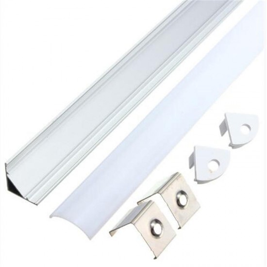 30CM 45CM 50CM U/V/YW Shape Aluminum Channel Holder For LED Strip Light Bar Under Cabinet Lamp