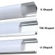 30CM 45CM 50CM U/V/YW Shape Aluminum Channel Holder For LED Strip Light Bar Under Cabinet Lamp