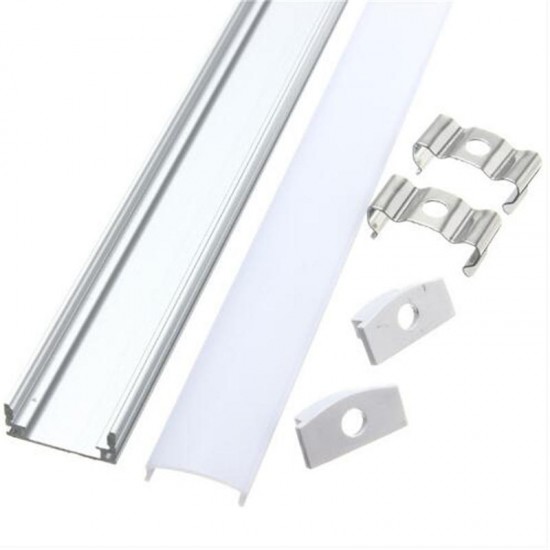 30CM 45CM 50CM U/V/YW Shape Aluminum Channel Holder For LED Strip Light Bar Under Cabinet Lamp
