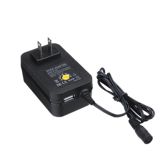 30W Adjustable 3/4.5/5/6/7.5/9/12V AC DC Power Adapter Universal Charger for LED Strip Light US Plug 30W Adjustable 3/4.5/5/6/7.5/9/12V AC DC Power Adapter Universal Charger for LED Strip Light US Plug