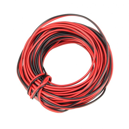 3PCS 10M Tinned Copper 22AWG 2 Pin Red Black DIY PVC Electric Cable Wire for LED Strips