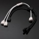 4 Pin 1 to 2 Flexible LED Connector Cable Splitter For RGB Strip Light DC12V