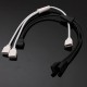 4 Pin 1 to 2 Flexible LED Connector Cable Splitter For RGB Strip Light DC12V 4 Pin 1 to 2 Flexible LED Connector Cable Splitter For RGB Strip Light DC12V