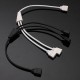 4 Pin 1 to 2 Flexible LED Connector Cable Splitter For RGB Strip Light DC12V