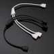 4 Pin 1 to 2 Flexible LED Connector Cable Splitter For RGB Strip Light DC12V 4 Pin 1 to 2 Flexible LED Connector Cable Splitter For RGB Strip Light DC12V