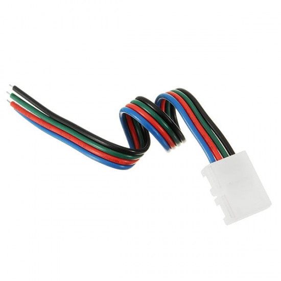 4 Pin 8mm Width Solderless Connectors Extension Cable Wire for RGB 2835 3528 LED Strip