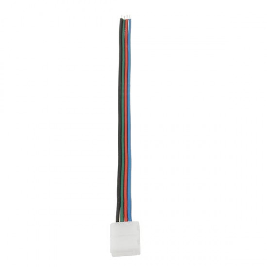 4 Pin 8mm Width Solderless Connectors Extension Cable Wire for RGB 2835 3528 LED Strip