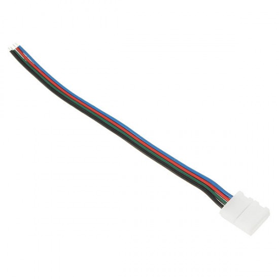 4 Pin 8mm Width Solderless Connectors Extension Cable Wire for RGB 2835 3528 LED Strip