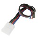 4 Pin 8mm Width Solderless Connectors Extension Cable Wire for RGB 2835 3528 LED Strip