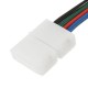 4 Pin 8mm Width Solderless Connectors Extension Cable Wire for RGB 2835 3528 LED Strip