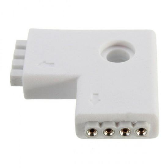 4 Pin LED Connector L/+/T Shape Connection for RGB LED Strip Light DC 12V