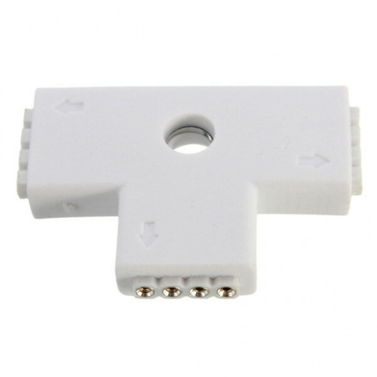 4 Pin LED Connector L/+/T Shape Connection for RGB LED Strip Light DC 12V