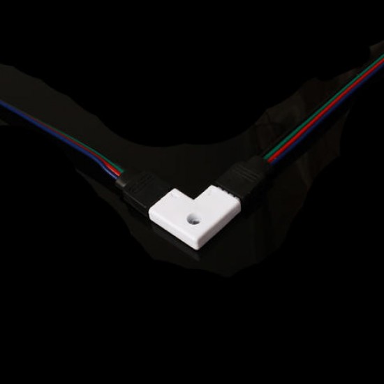 4 Pin LED Connector L/+/T Shape Connection for RGB LED Strip Light DC 12V