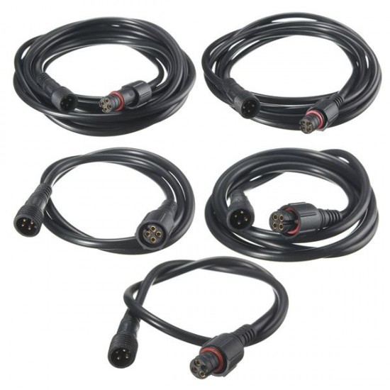 4 Pin Waterproof Male Female Extension Cable Connector For LED RGB Strip Light 4 Pin Waterproof Male Female Extension Cable Connector For LED RGB Strip Light