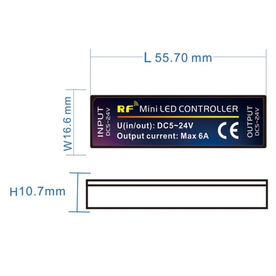 5-24V RGB Constant Current LED Strip Controller + 21Keys RF Mini Remote Control for Indoor Light