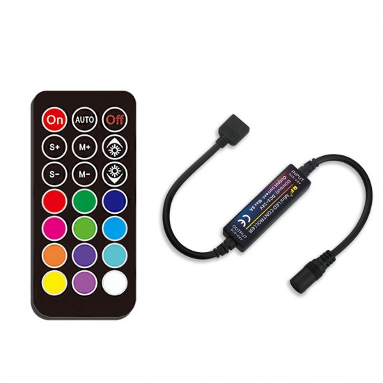 5-24V RGB Constant Current LED Strip Controller + 21Keys RF Mini Remote Control for Indoor Light 5-24V RGB Constant Current LED Strip Controller + 21Keys RF Mini Remote Control for Indoor Light