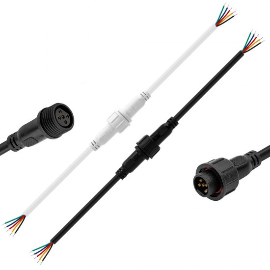5 Pin 3A 22AWG Big Size Female And Male Waterproof IP67 PVC Cable Wire Connector 5 Pin 3A 22AWG Big Size Female And Male Waterproof IP67 PVC Cable Wire Connector