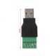 5 Pins USB Male Female to Screw Plug Jack Connector Terminal for LED Strip Light