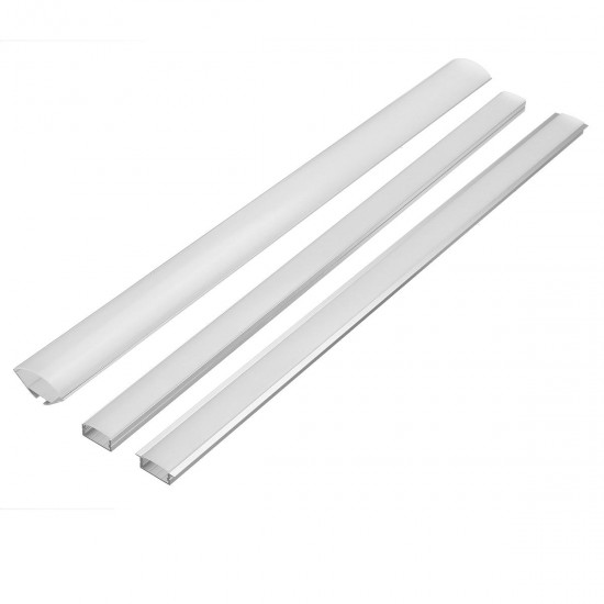 50CM U/YW/V Shape Aluminum Channel Holder For Bar Under Cabinet LED Rigid Strip Light Lamp