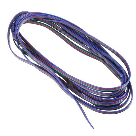 5M 4-Pin Extension Wire Cable + 10PCS 4Pin 10mm No Weld Connector For 3528 5050 RGB LED Strip Light 5M 4-Pin Extension Wire Cable + 10PCS 4Pin 10mm No Weld Connector For 3528 5050 RGB LED Strip Light