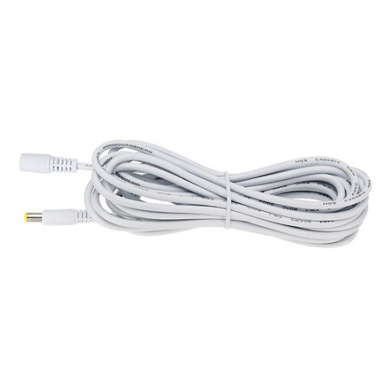5M DC12V 5A 20AWG Power Cord Extension Wire Cable Connector Female to Male 5.5*2.1mm 5M DC12V 5A 20AWG Power Cord Extension Wire Cable Connector Female to Male 5.5*2.1mm