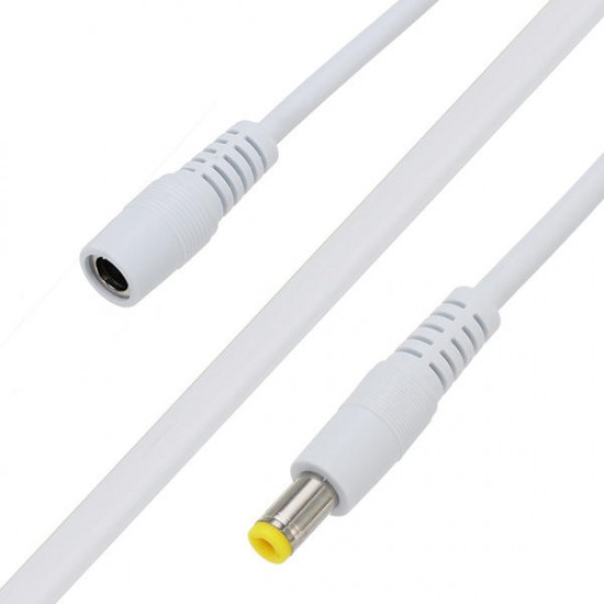 5M DC12V 5A 20AWG Power Cord Extension Wire Cable Connector Female to Male 5.5*2.1mm 5M DC12V 5A 20AWG Power Cord Extension Wire Cable Connector Female to Male 5.5*2.1mm