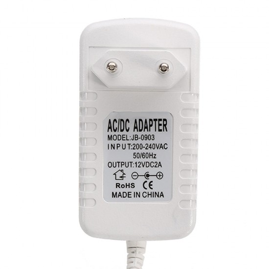 5pcs AC220-240V to DC12V 2A 24W EU Plug Power Supply Adapter Transformer for LED Strip Light