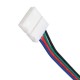 8MM 4 Pin Female Connector No Soldering Cable for 3528 5050 RGB LED Strip Light