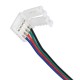 8MM 4 Pin Female Connector No Soldering Cable for 3528 5050 RGB LED Strip Light 8MM 4 Pin Female Connector No Soldering Cable for 3528 5050 RGB LED Strip Light