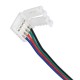 8MM 4 Pin Female Connector No Soldering Cable for 3528 5050 RGB LED Strip Light